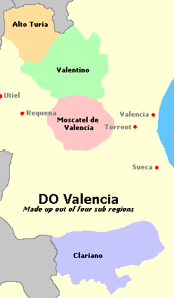 The wines DOP Valencia the of
